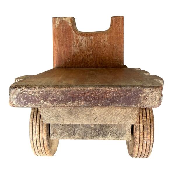 Vintage Handmade Wooden Toy Truck Rustic Car Collectible Decor 13.5" - Picture 4 of 10